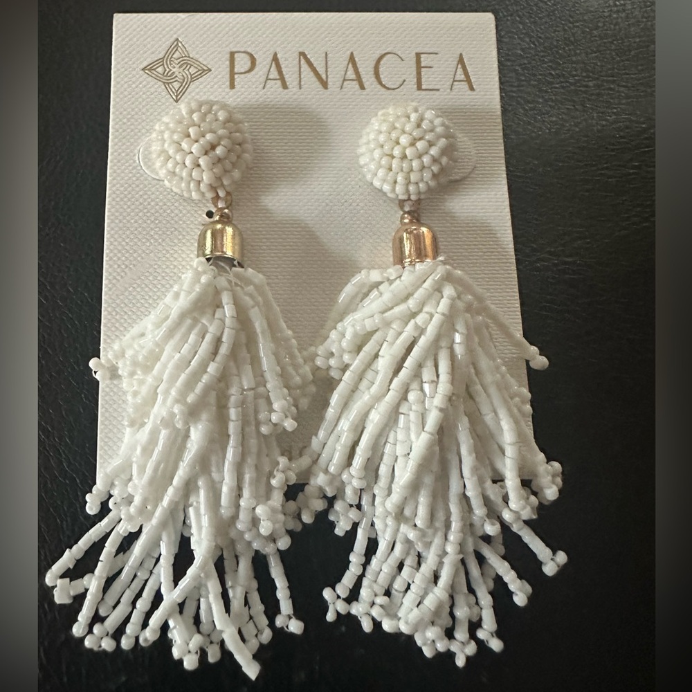 PANACEA Beaded Tassel Earrings